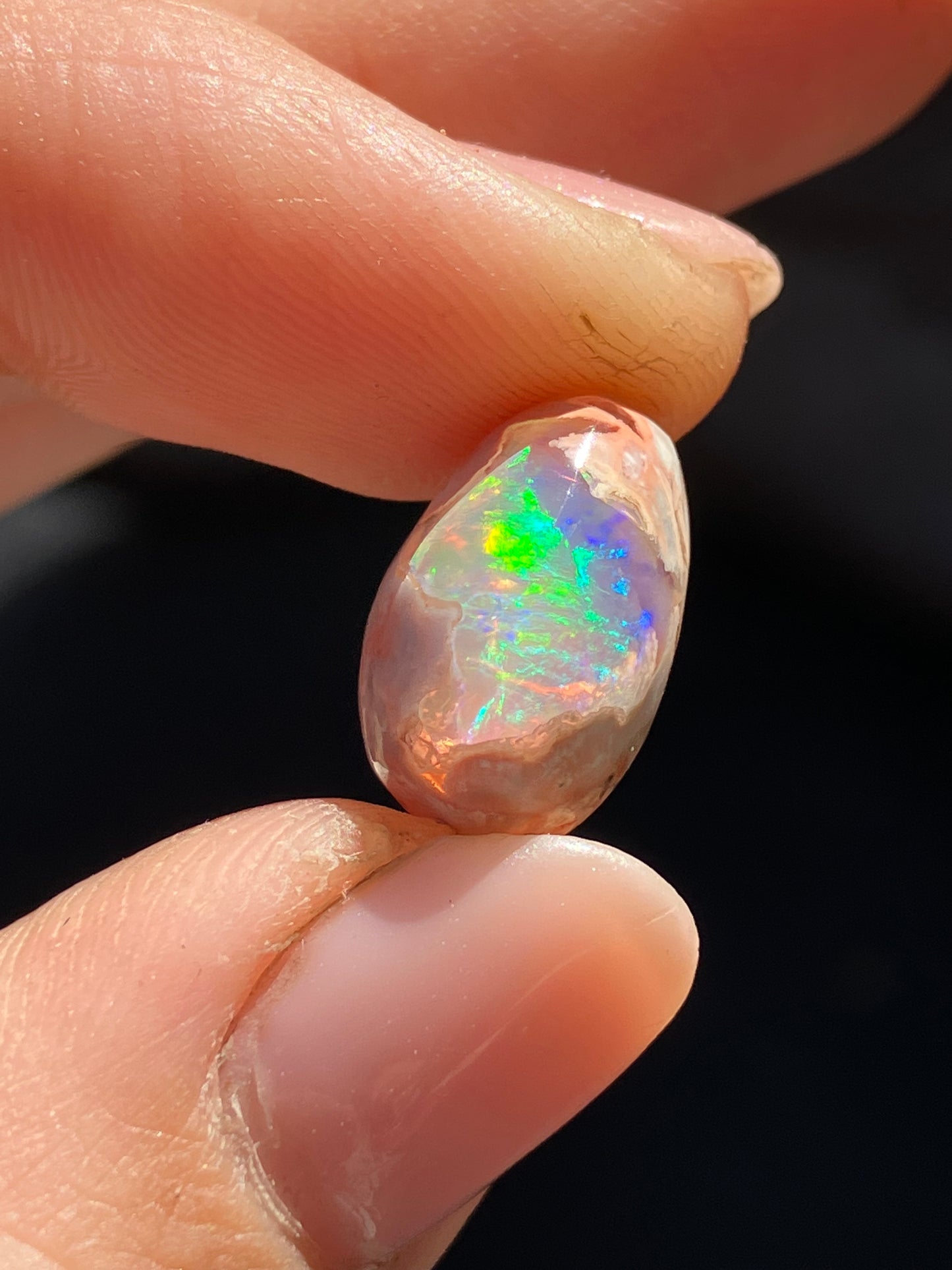 Ópalo Arcoiris Pastel Mexicano Anillo Personalizable