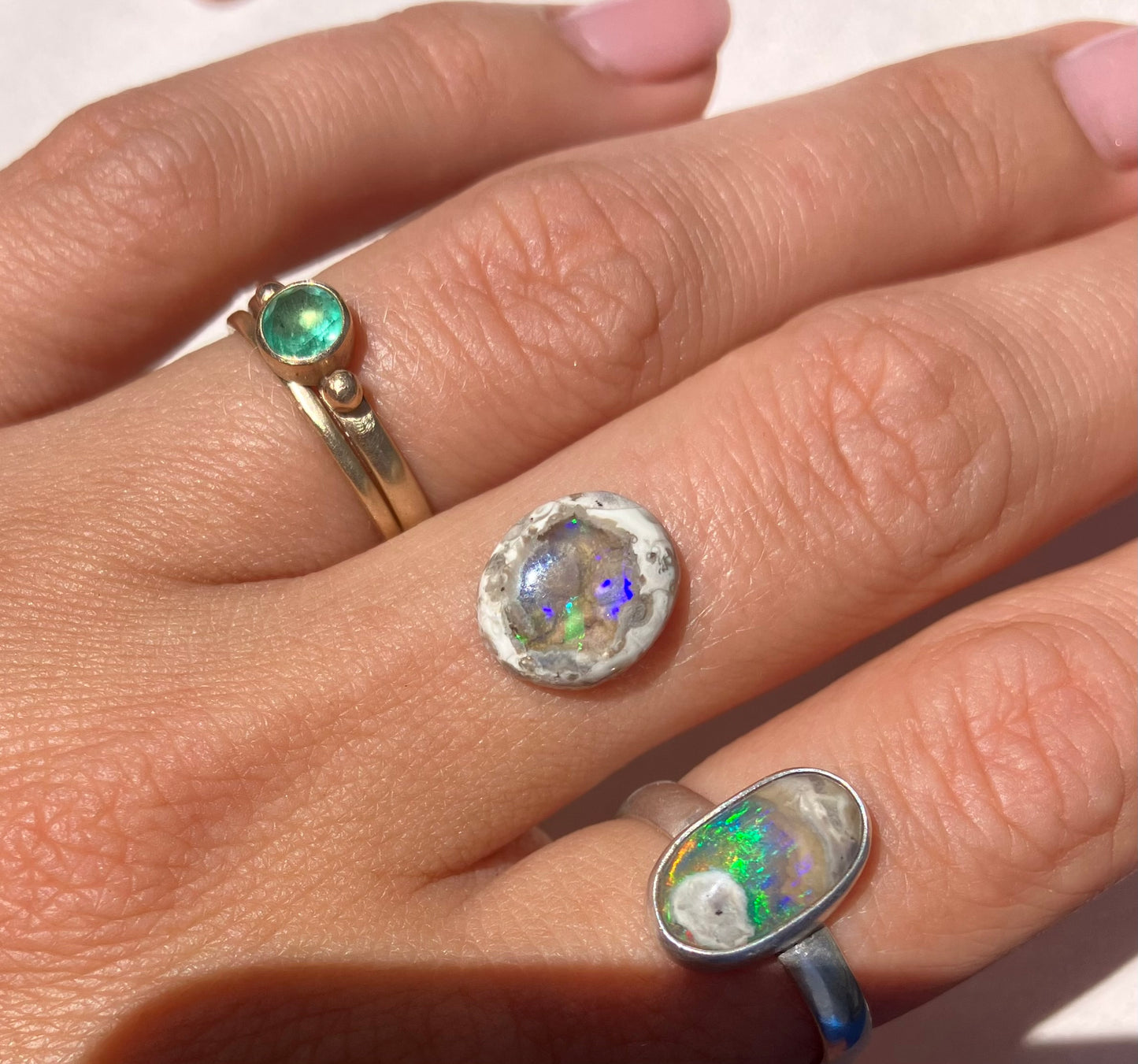 Ópalo Mexicano Anillo Personalizable