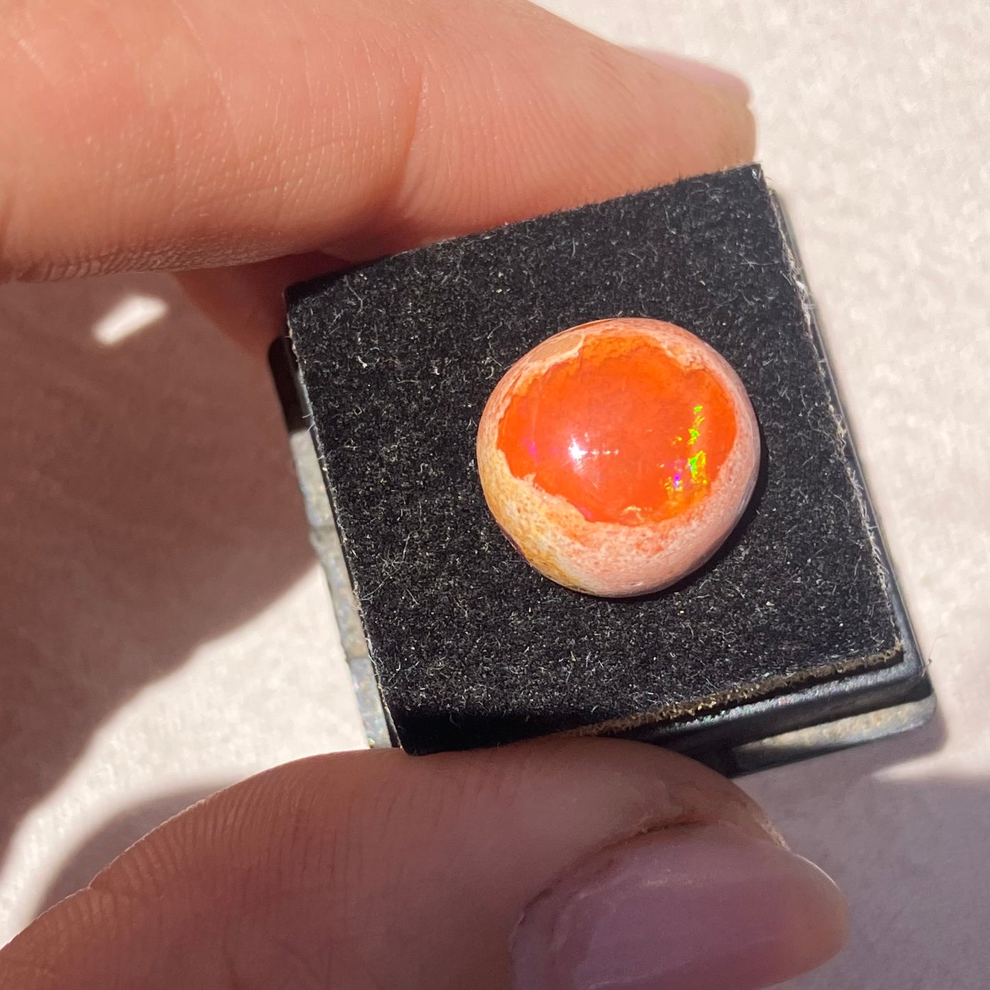 Ópalo de Fuego Mexicano Anillo Personalizable