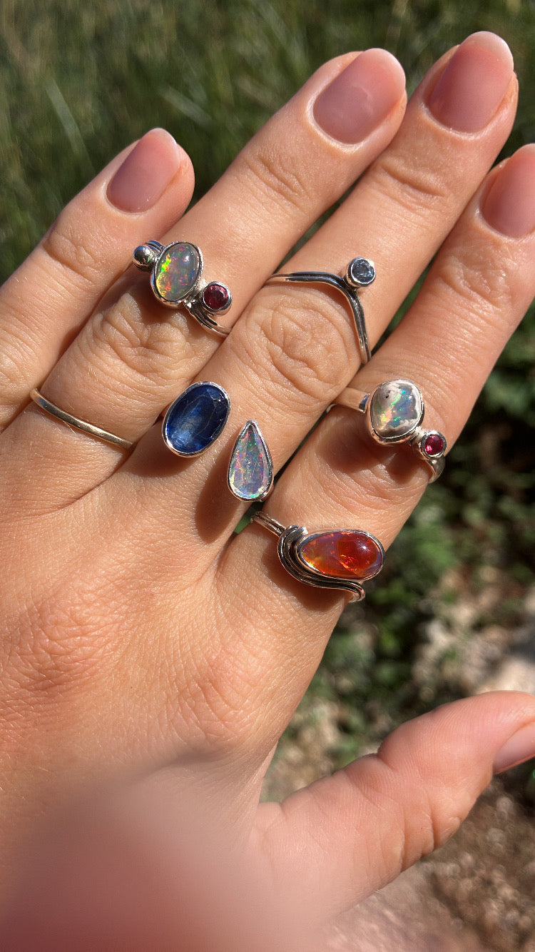 Anillo Mar con Aguamarina