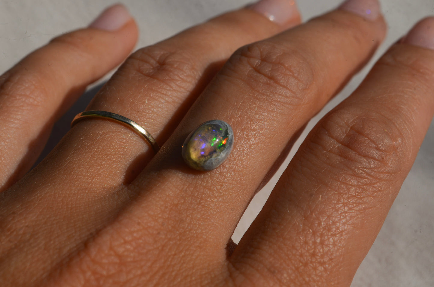 Ópalo Mexicano Anillo Personalizable