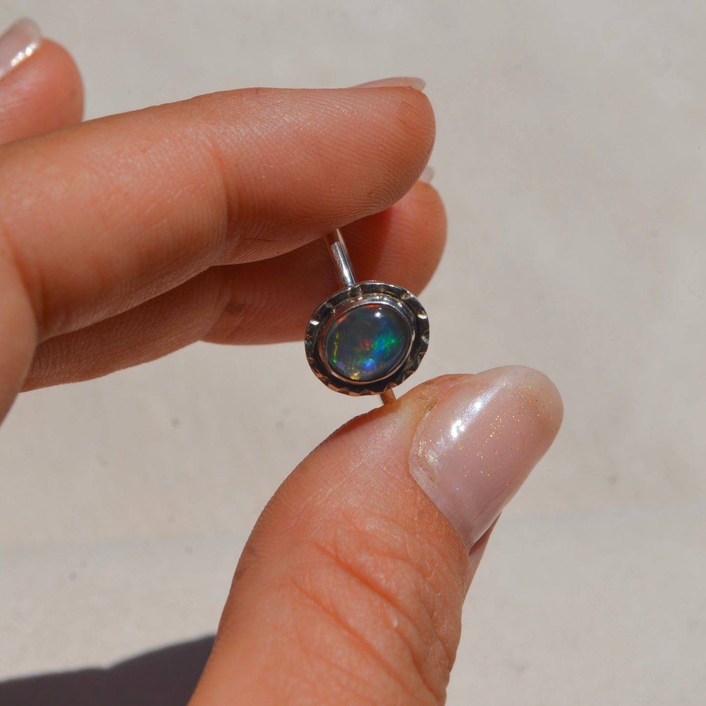 Anillo Diseño Aura de Ópalo Mexicano