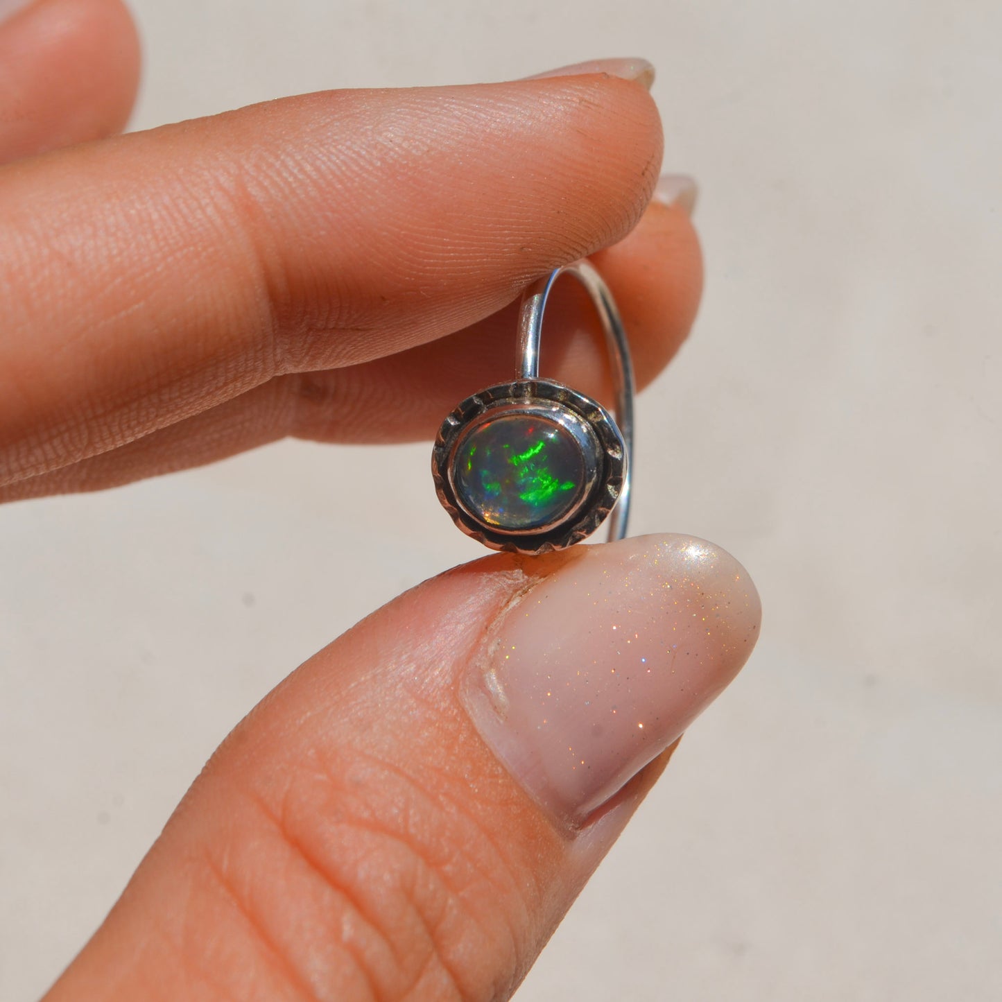 Anillo Diseño Aura de Ópalo Mexicano