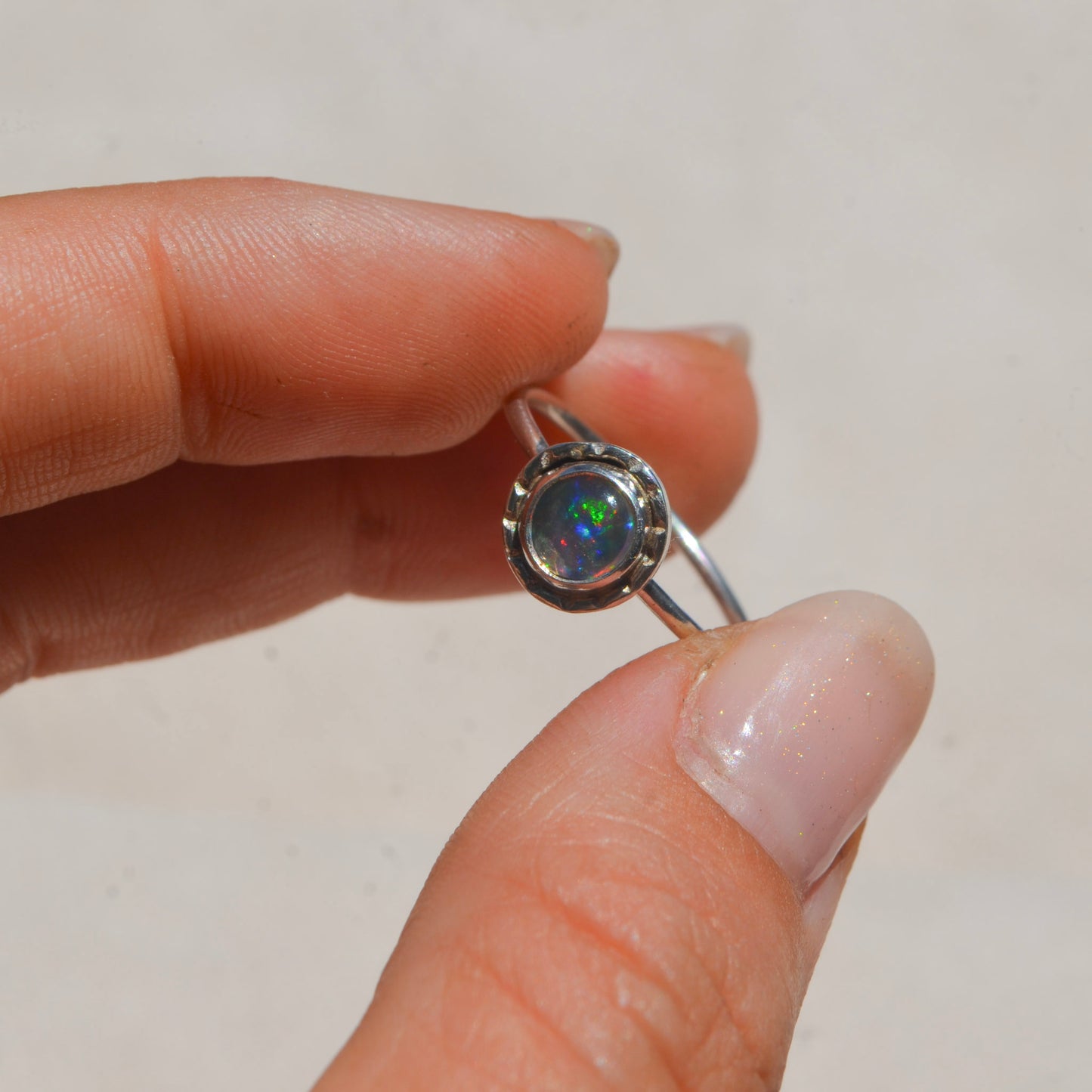 Anillo Diseño Aura de Ópalo de Mexicano