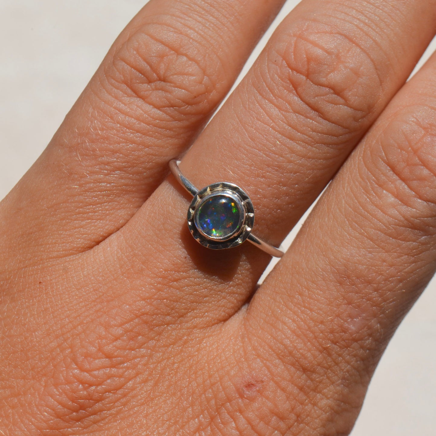 Anillo Diseño Aura de Ópalo Mexicano