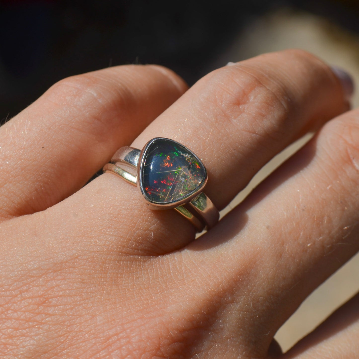 Anillo ESENCIA Ópalo mexicano