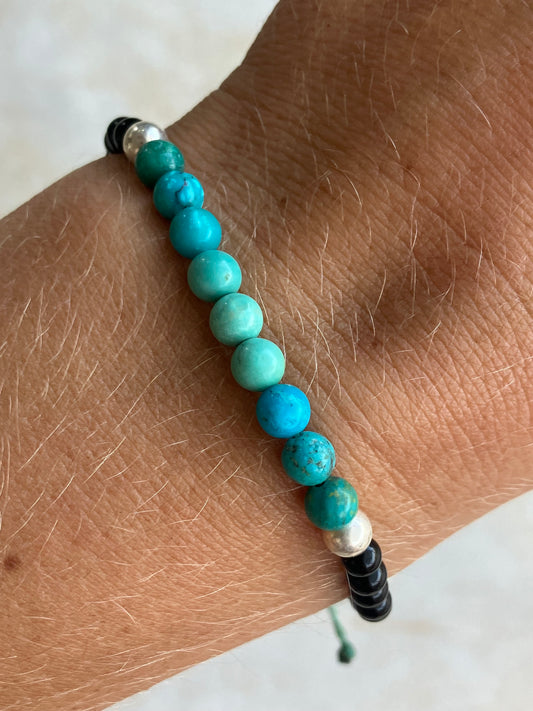 Pulsera de Turquesa con Onyx