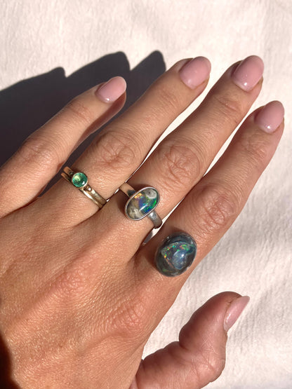 Ópalo Mexicano Anillo Personalizable