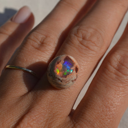 Ópalo Mexicano Anillo Personalizable