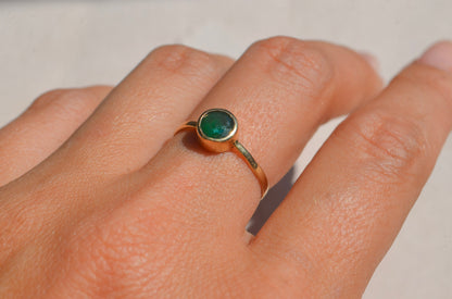 Anillo de Jade Esmeralda en Oro