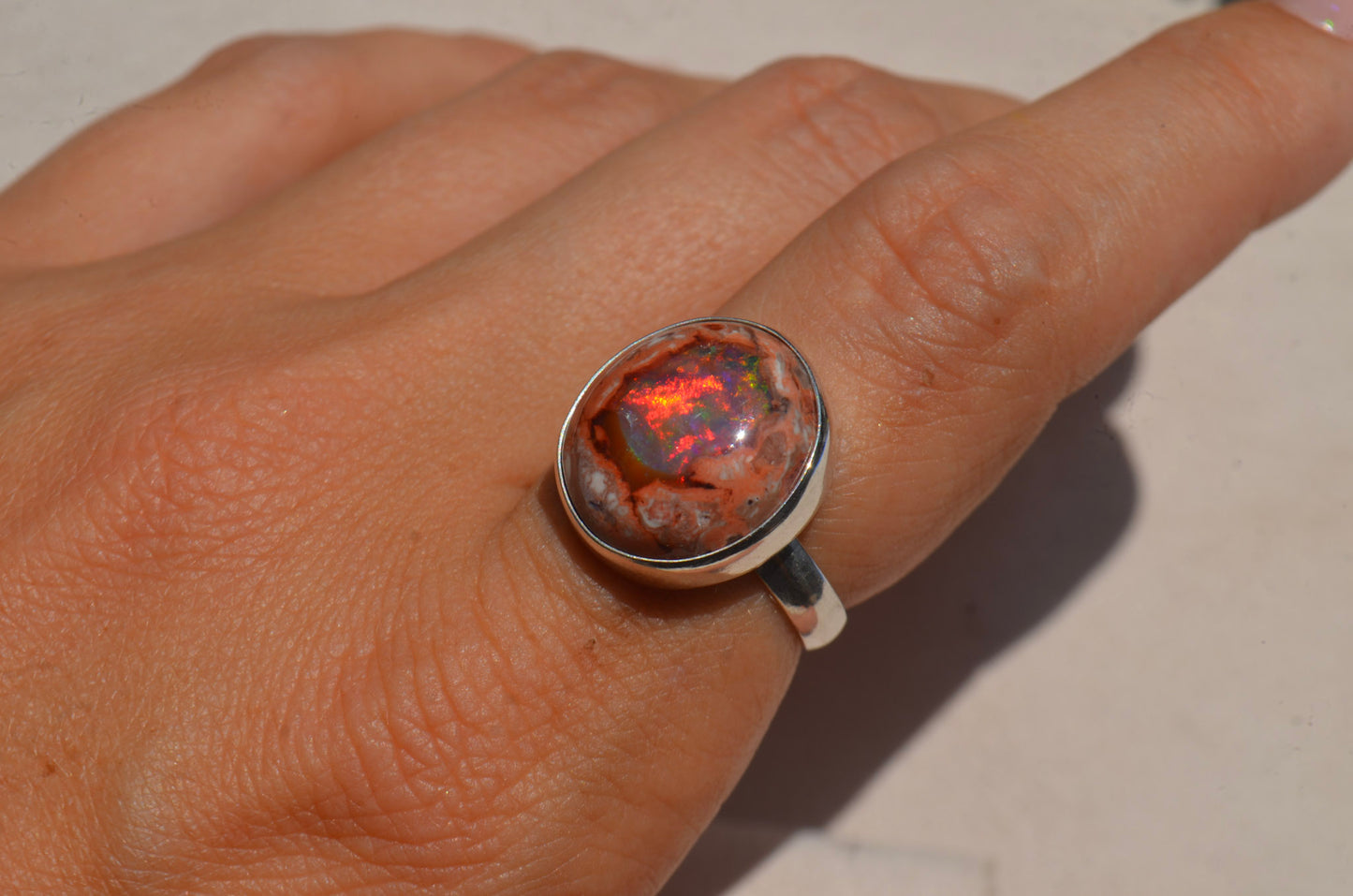 Anillo de Ópalo de mexicano
