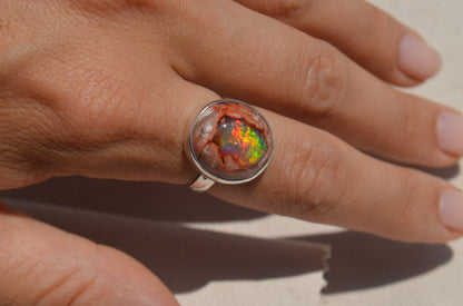 Anillo de Ópalo de mexicano