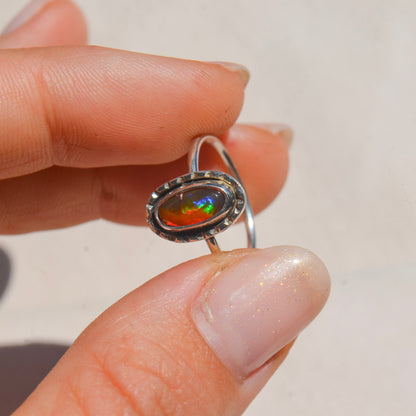 Anillo Diseño Aura de Ópalo Mexicano