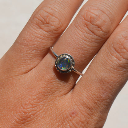 Anillo Diseño Aura de Ópalo Mexicano