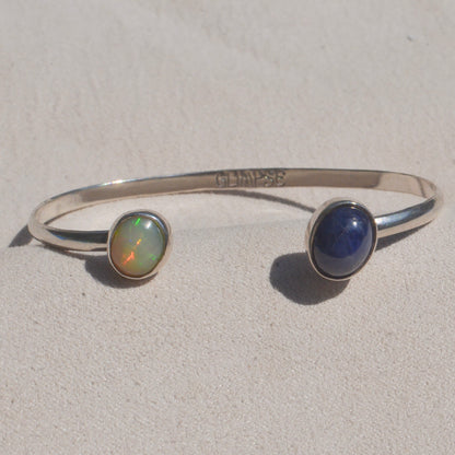 Brazalete De Ópalo y Zafiro
