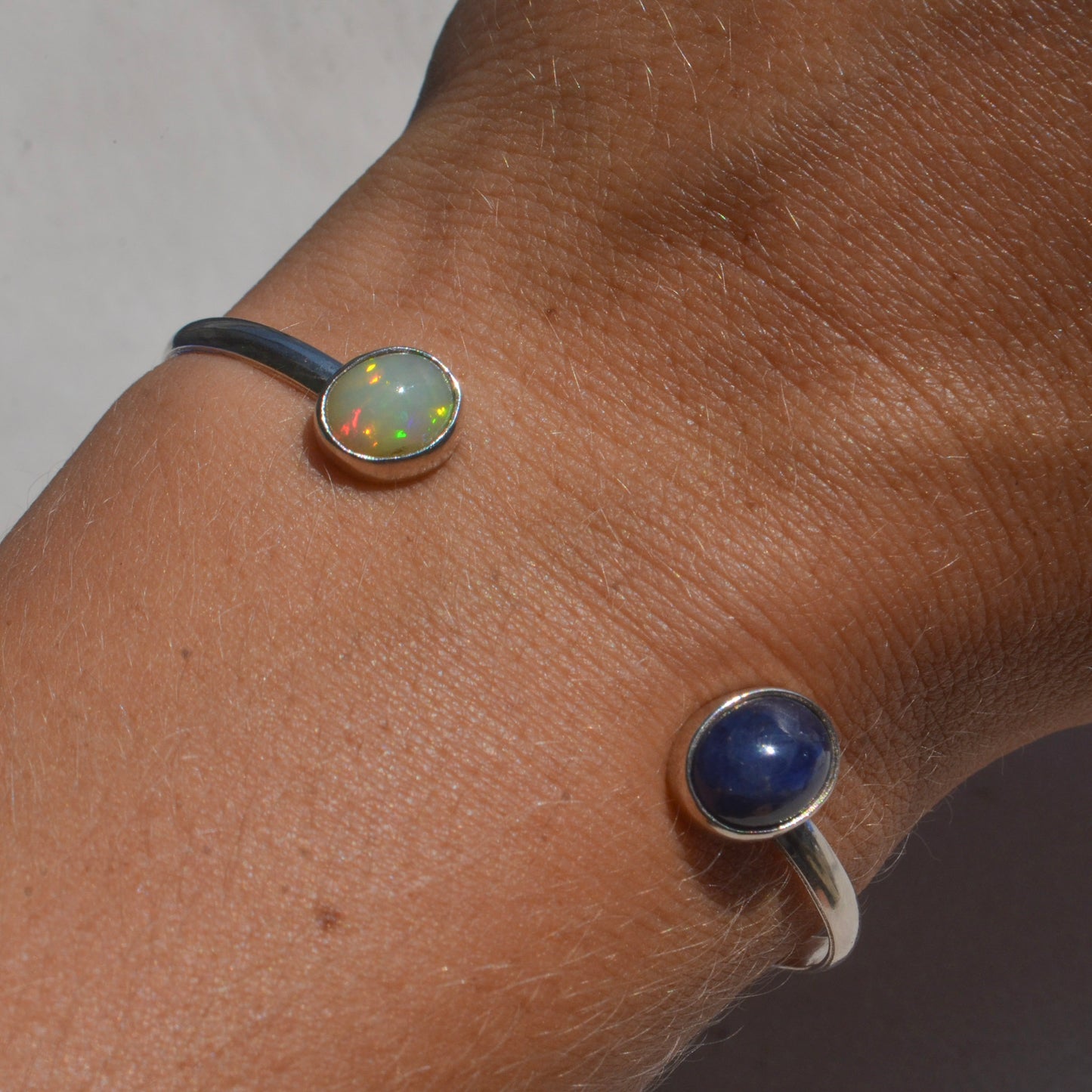 Brazalete De Ópalo y Zafiro