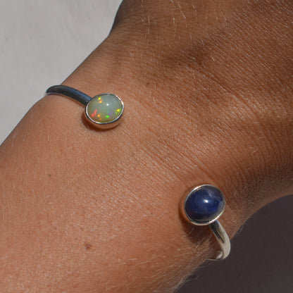 Brazalete De Ópalo y Zafiro