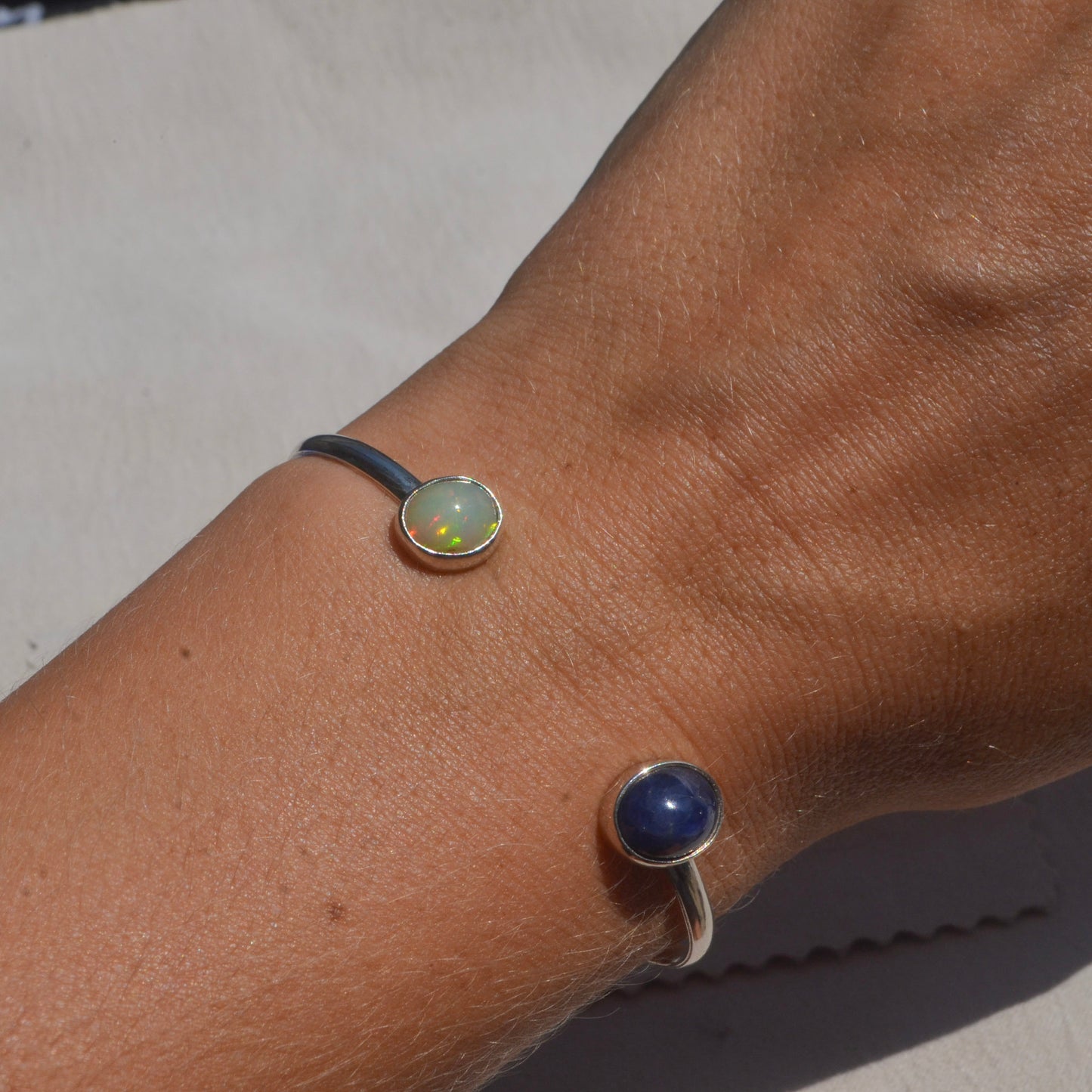 Brazalete De Ópalo y Zafiro