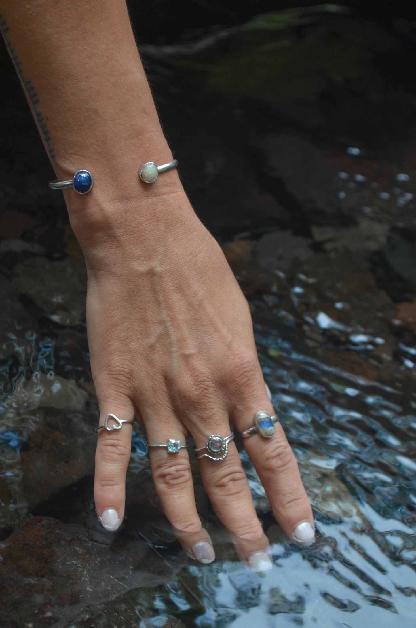Brazalete De Ópalo y Zafiro
