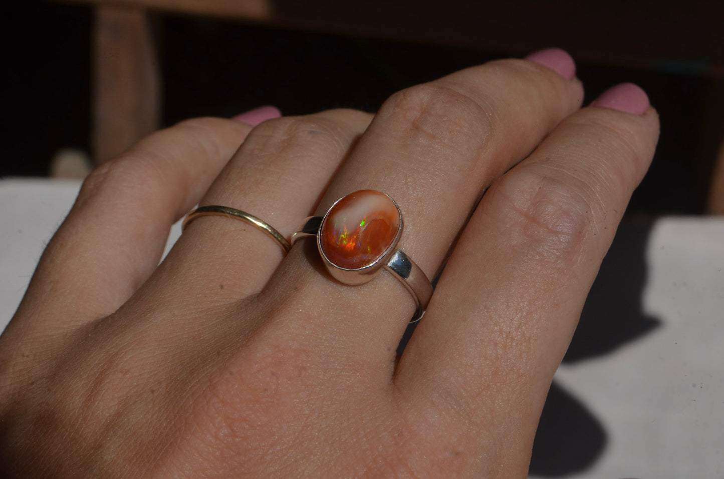 Anillo ESENCIA con Opalo de Fuego