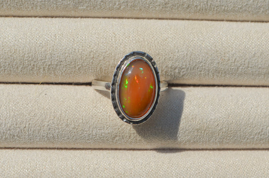 Anillo Diseño AURA de Ópalo de FUego