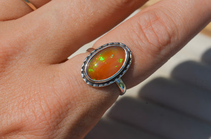 Anillo Diseño AURA de Ópalo de FUego