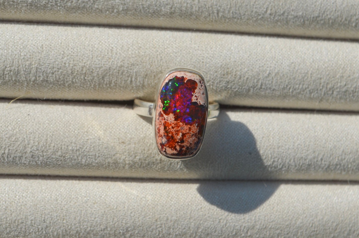 Anillo ESENCIA con Opalo de Fuego Mexicano