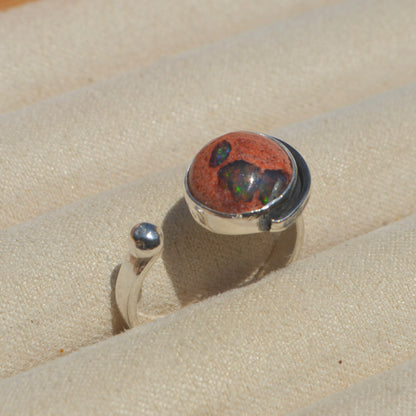 Anillo ORBIT con Opalo mexicano