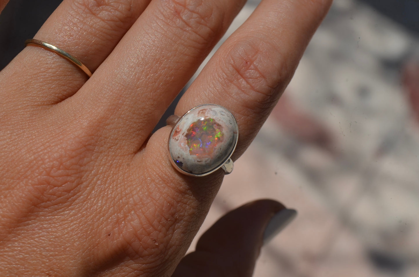 Anillo ESENCIA con Opalo  Mexicano