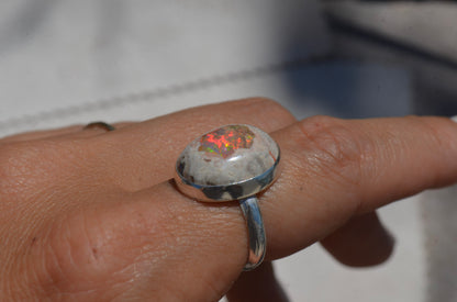 Anillo ESENCIA con Opalo  Mexicano
