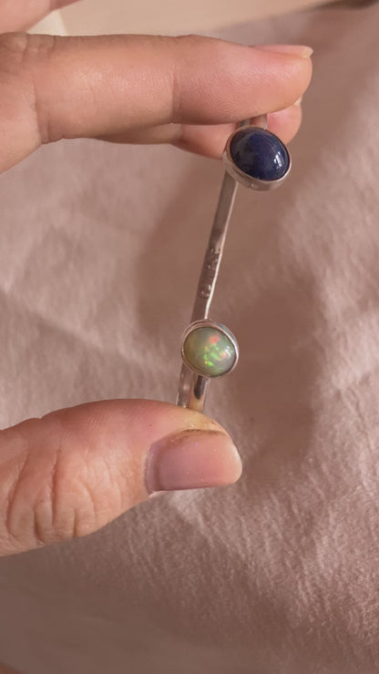 Brazalete De Ópalo y Zafiro